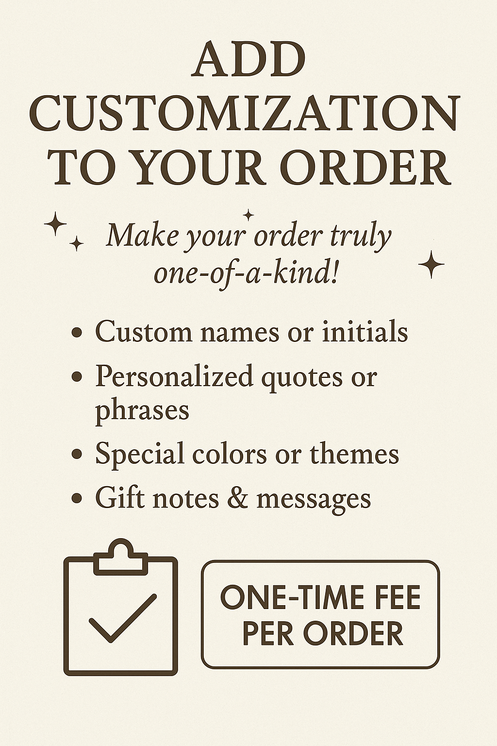 Add Customization to Your Order