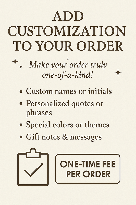 Add Customization to Your Order