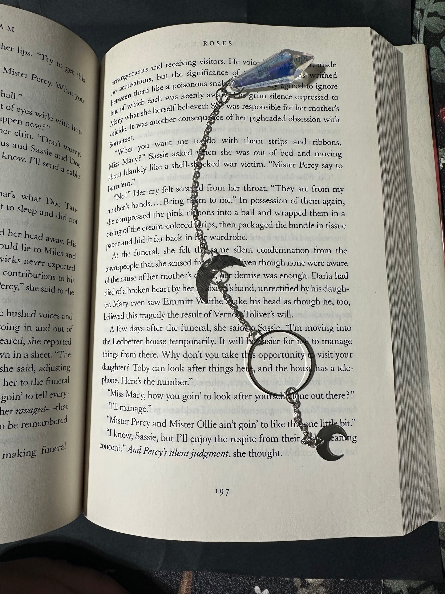 Silver moon dream catcher bookmark