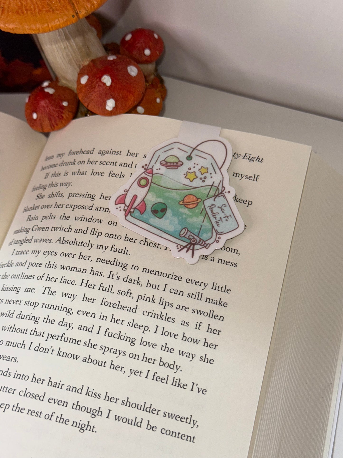 Sci-fi tea magnetic bookmark