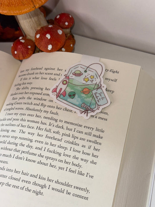 Sci-fi tea magnetic bookmark