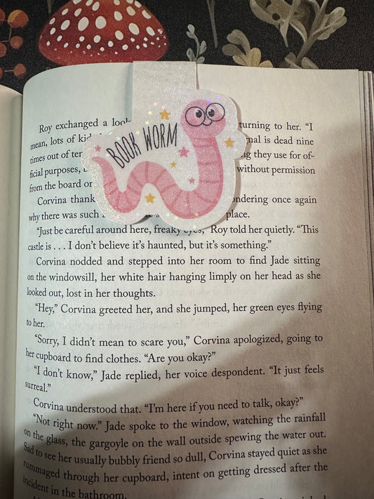 Bookworm magnetic bookmark