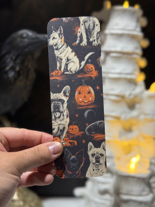 Dog Halloween bookmark