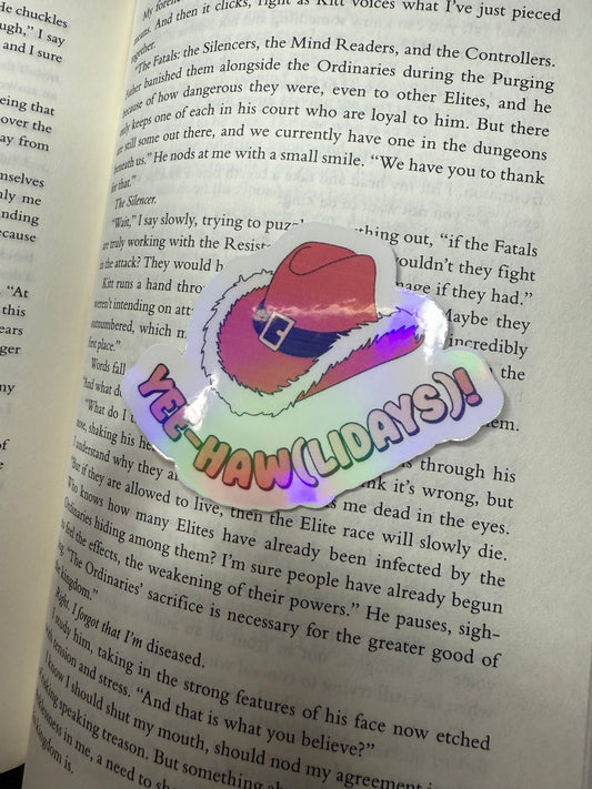Yee-hawlidays sticker