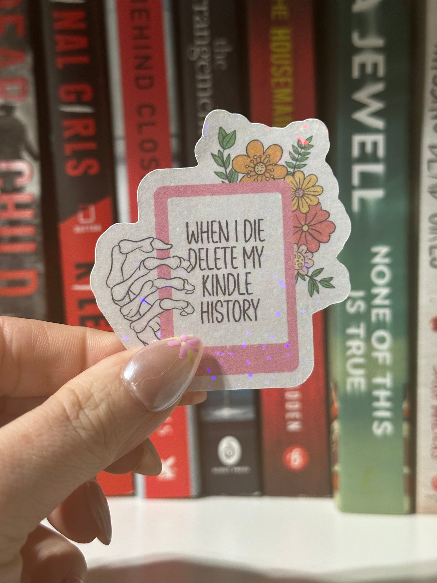 Kindle history sticker