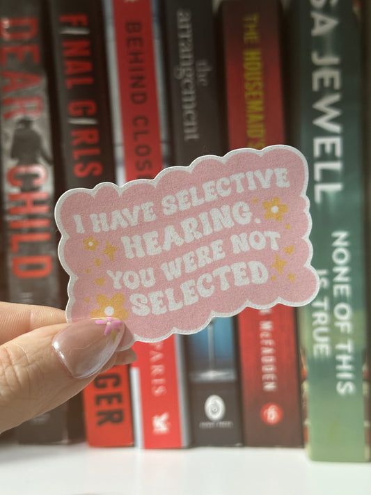 Selective hearing sticker