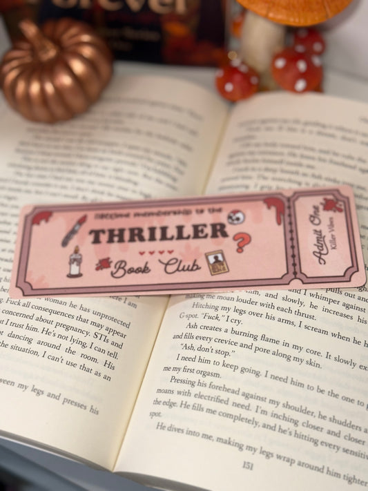 Thriller bookmark