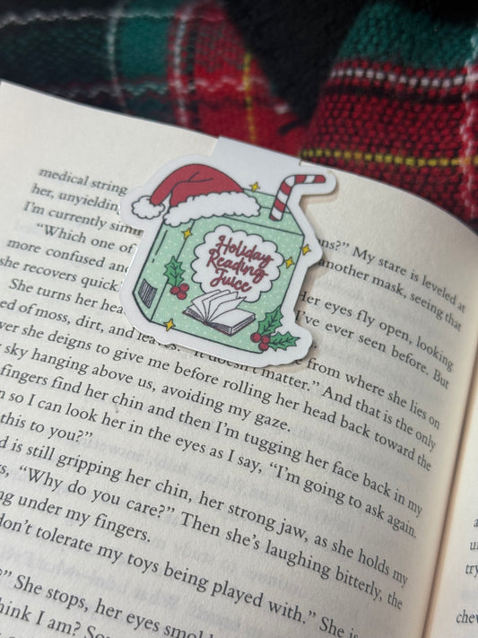 Holiday juice magnetic bookmark