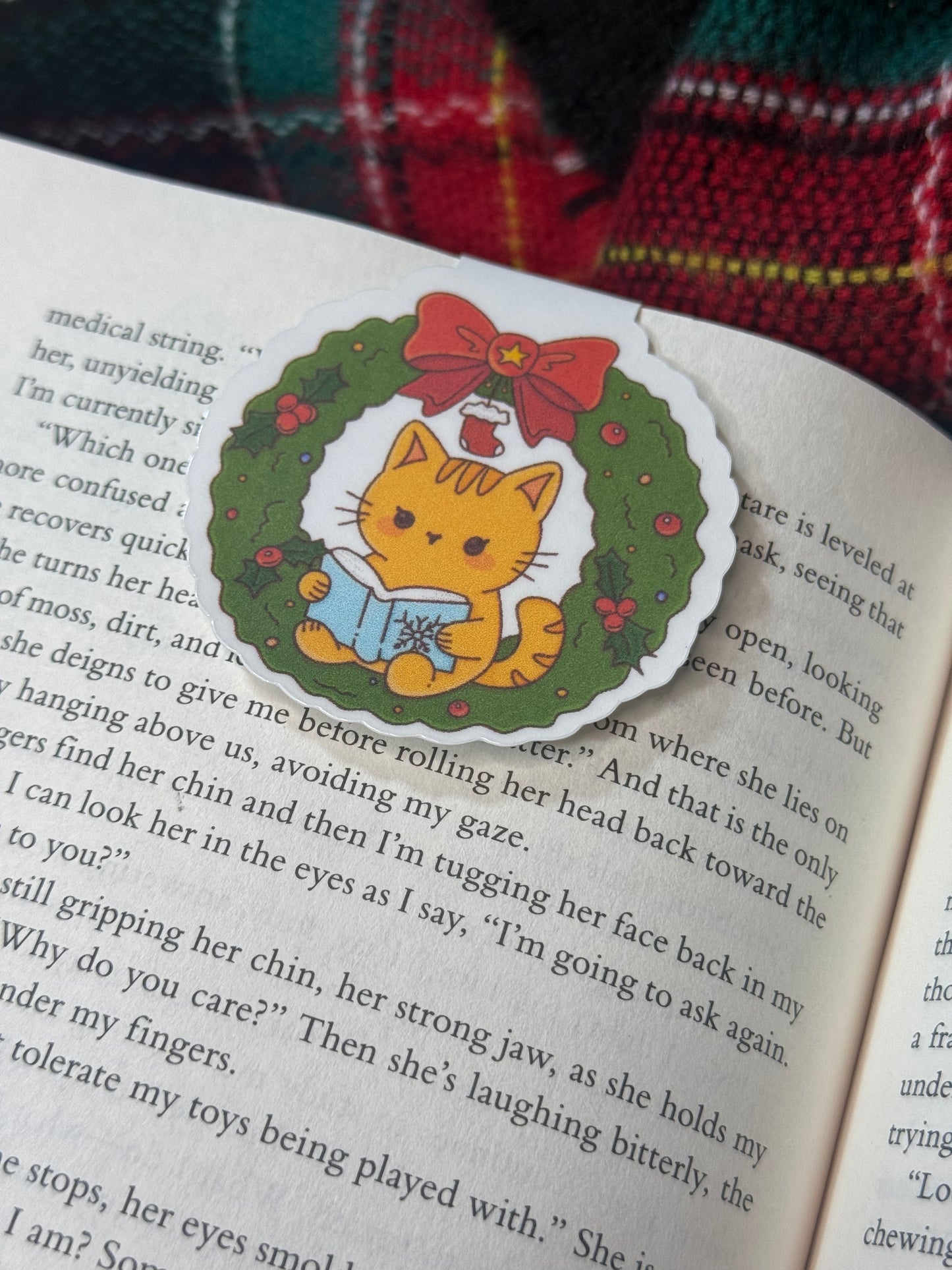Meowy bookmas magnetic bookmark