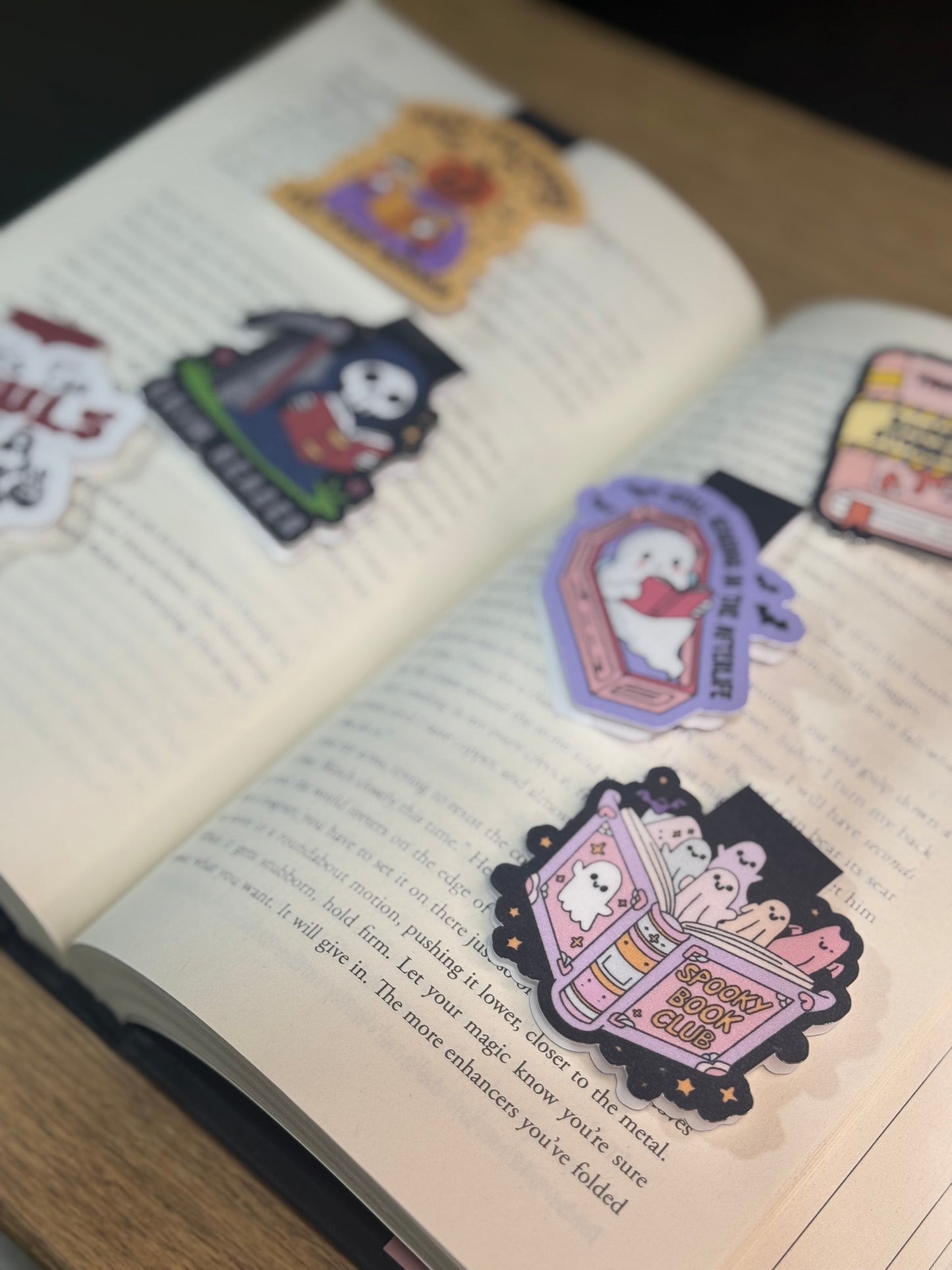 Spooky book magnetic bookmark