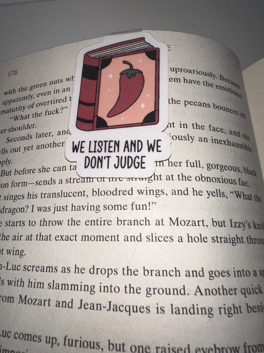 Don’t judge magnetic bookmark