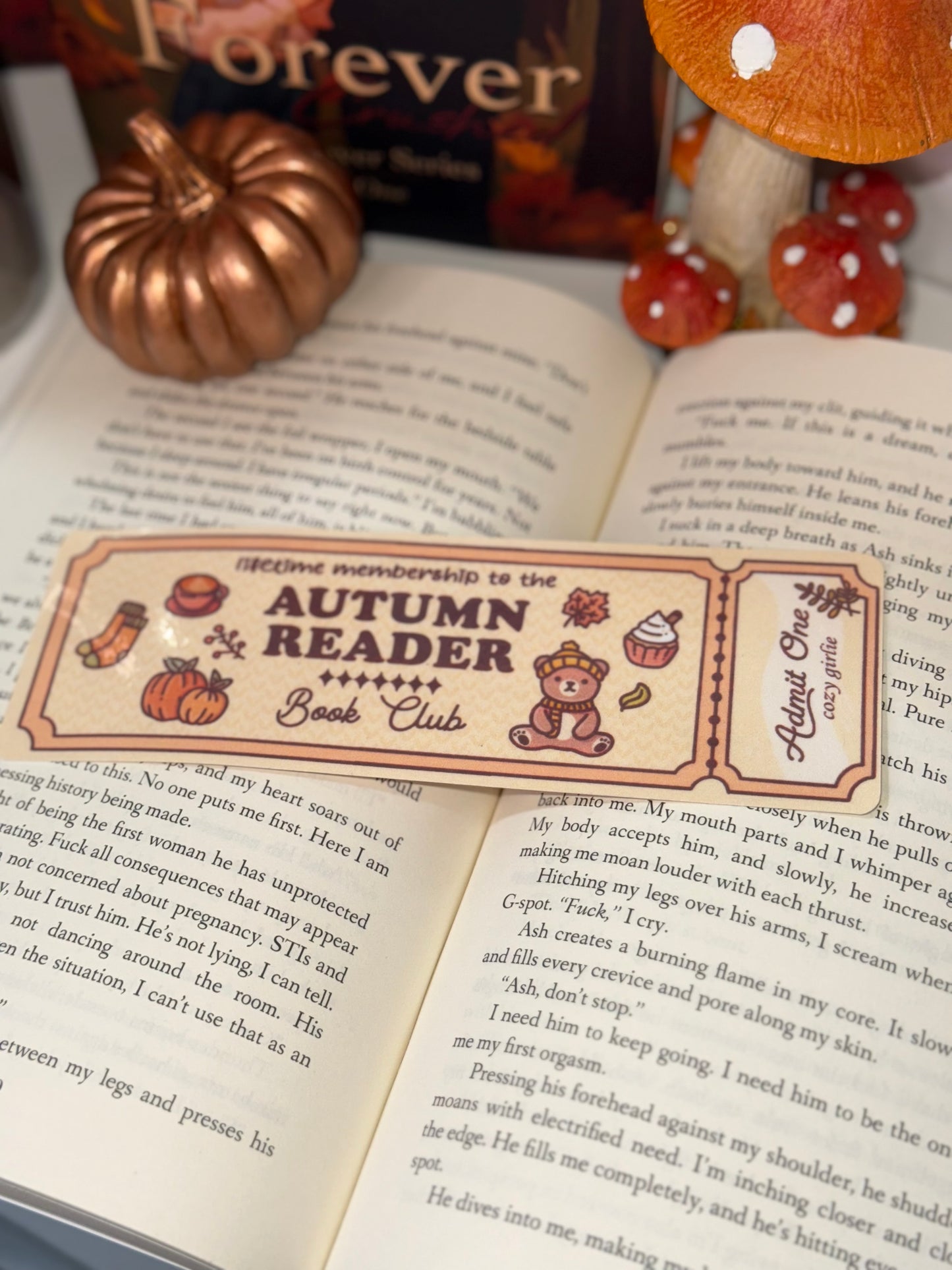 Autumn reader bookmark