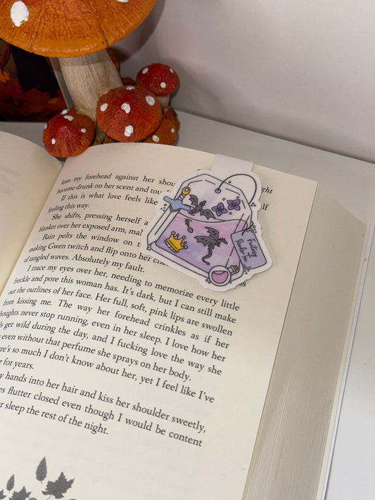 Fantasy tea magnetic bookmark