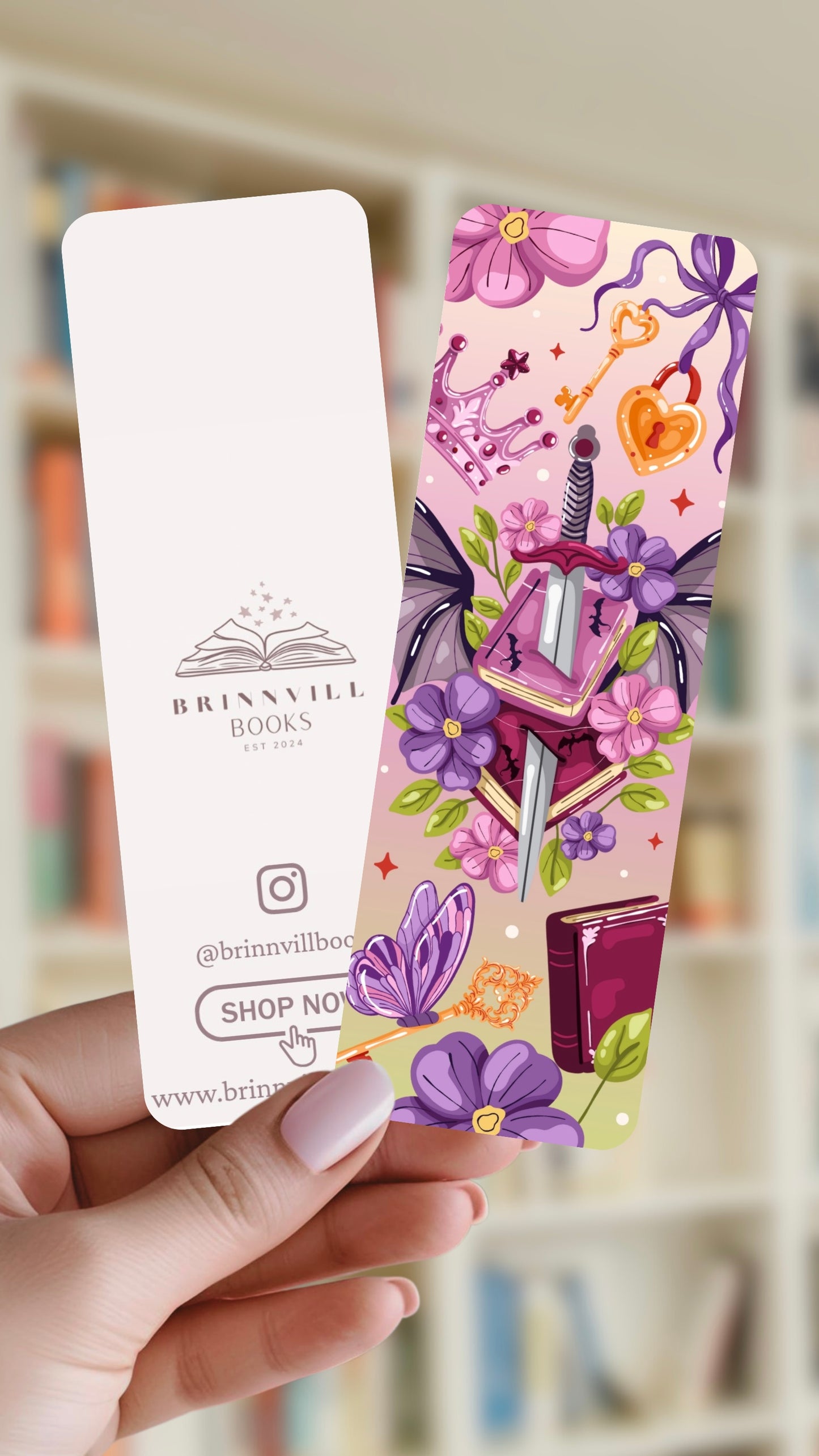 Dark romantasy bookmark