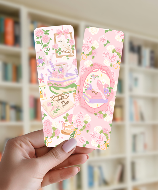 Floral birdie bookmark
