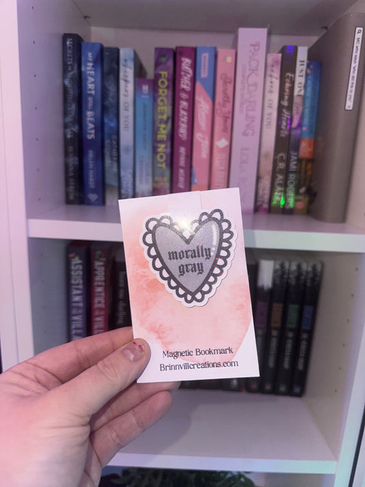 Morally grey magnetic bookmark