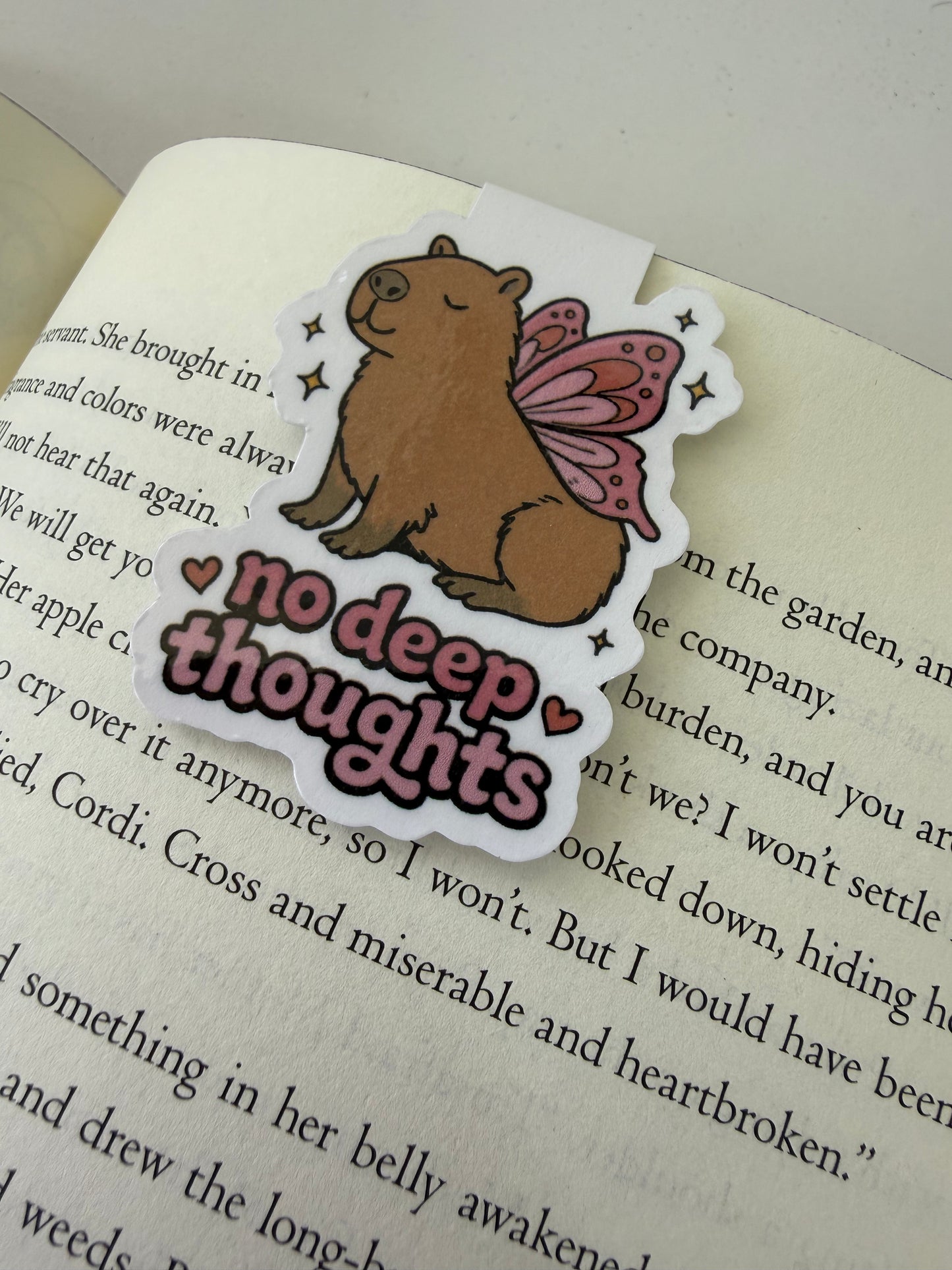No deep thoughts magnetic bookmark