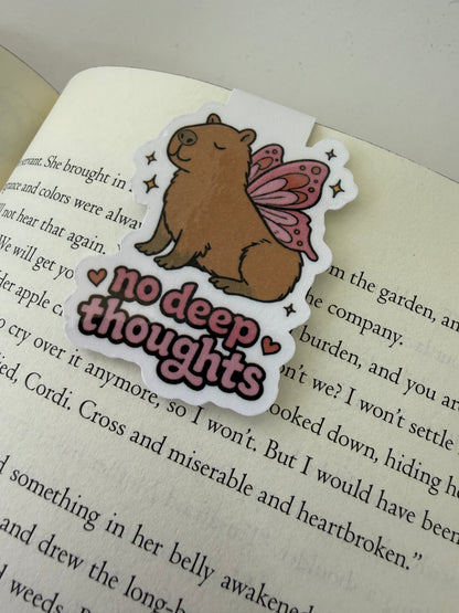 No deep thoughts magnetic bookmark
