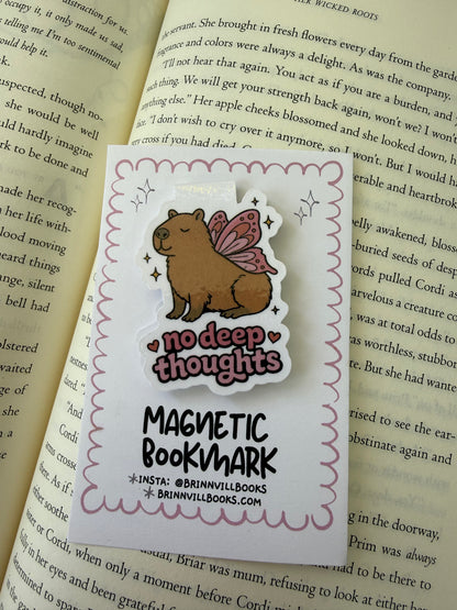 No deep thoughts magnetic bookmark