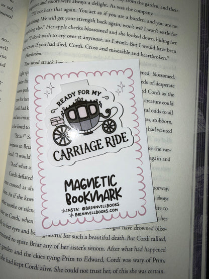Carriage ride magnetic bookmark
