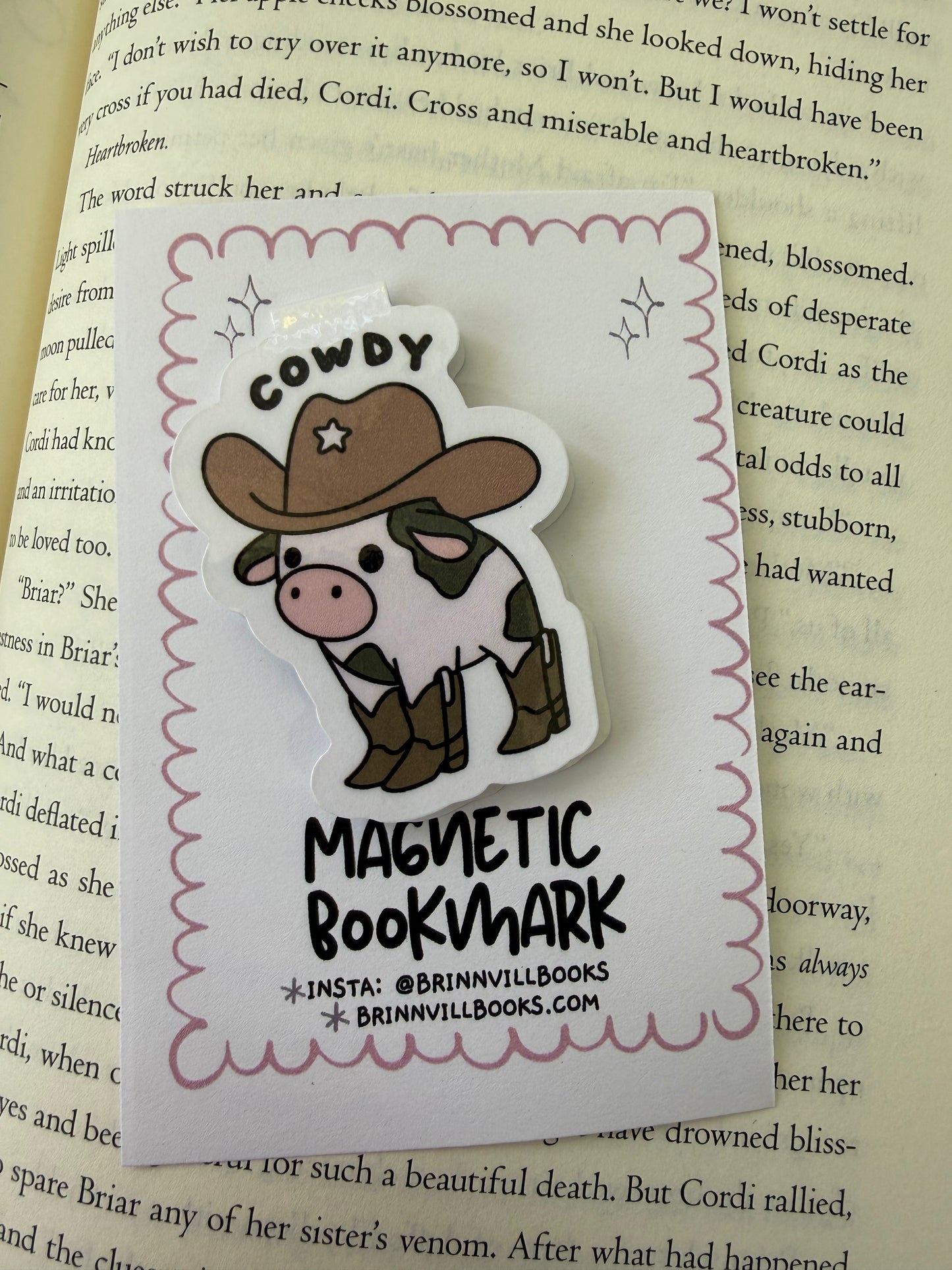Cowdy magnetic bookmark