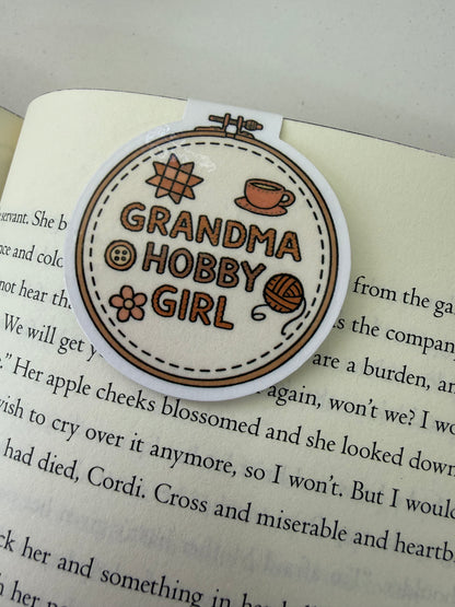 Grandma hobby magnetic bookmark