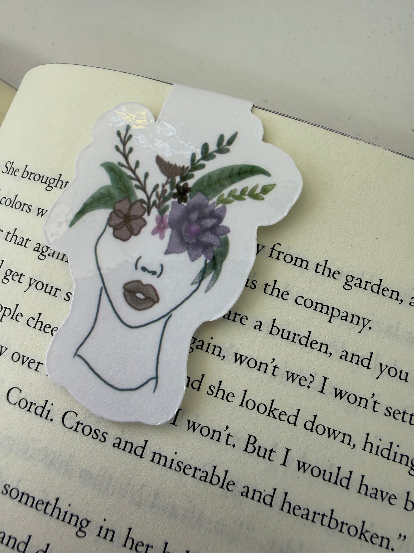 Plants on the mind magnetic bookmark