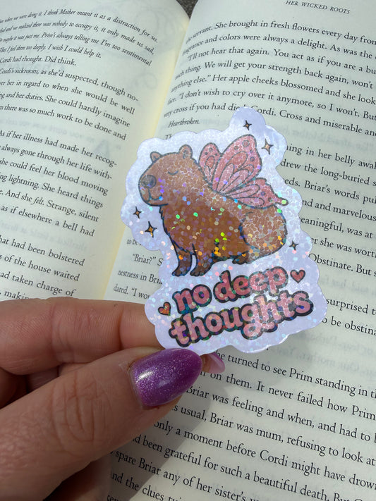 No deep thoughts sticker