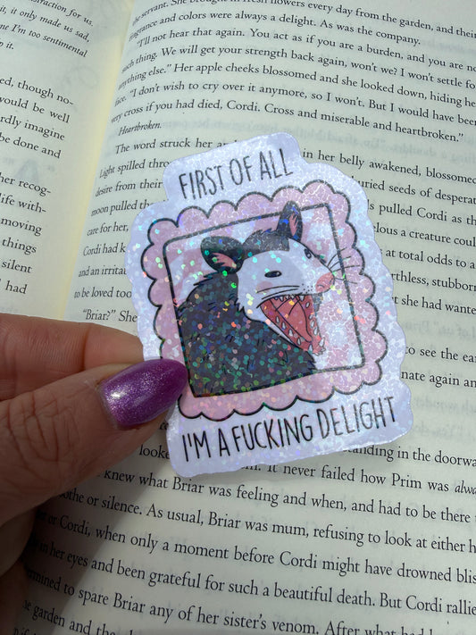 F'ing delight sticker