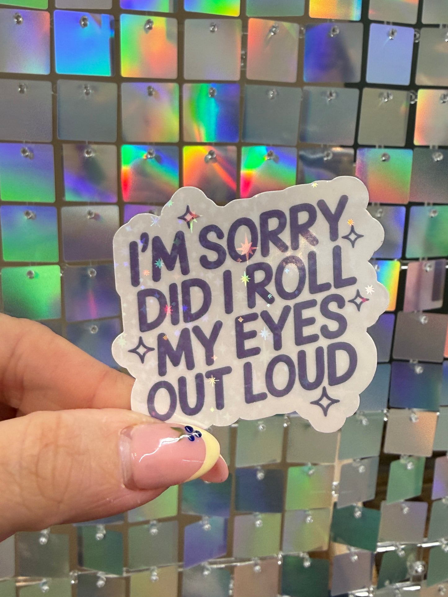Roll my eyes sticker
