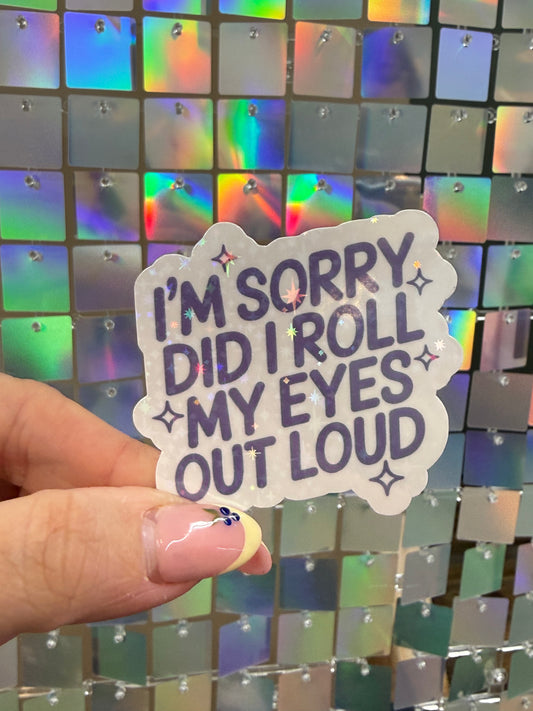 Roll my eyes sticker