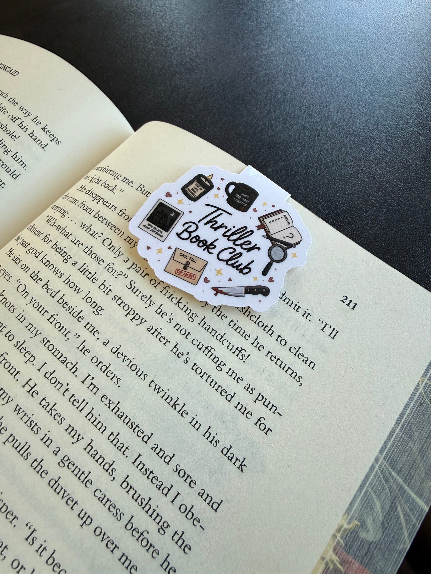 Thriller Book Club Magnetic Bookmark