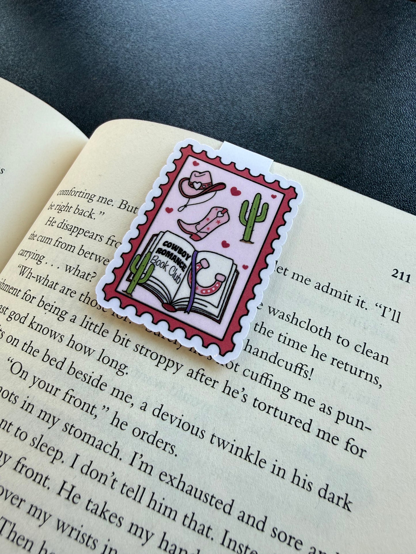 Cowgirl Postage Stamp Magnetic Bookmark