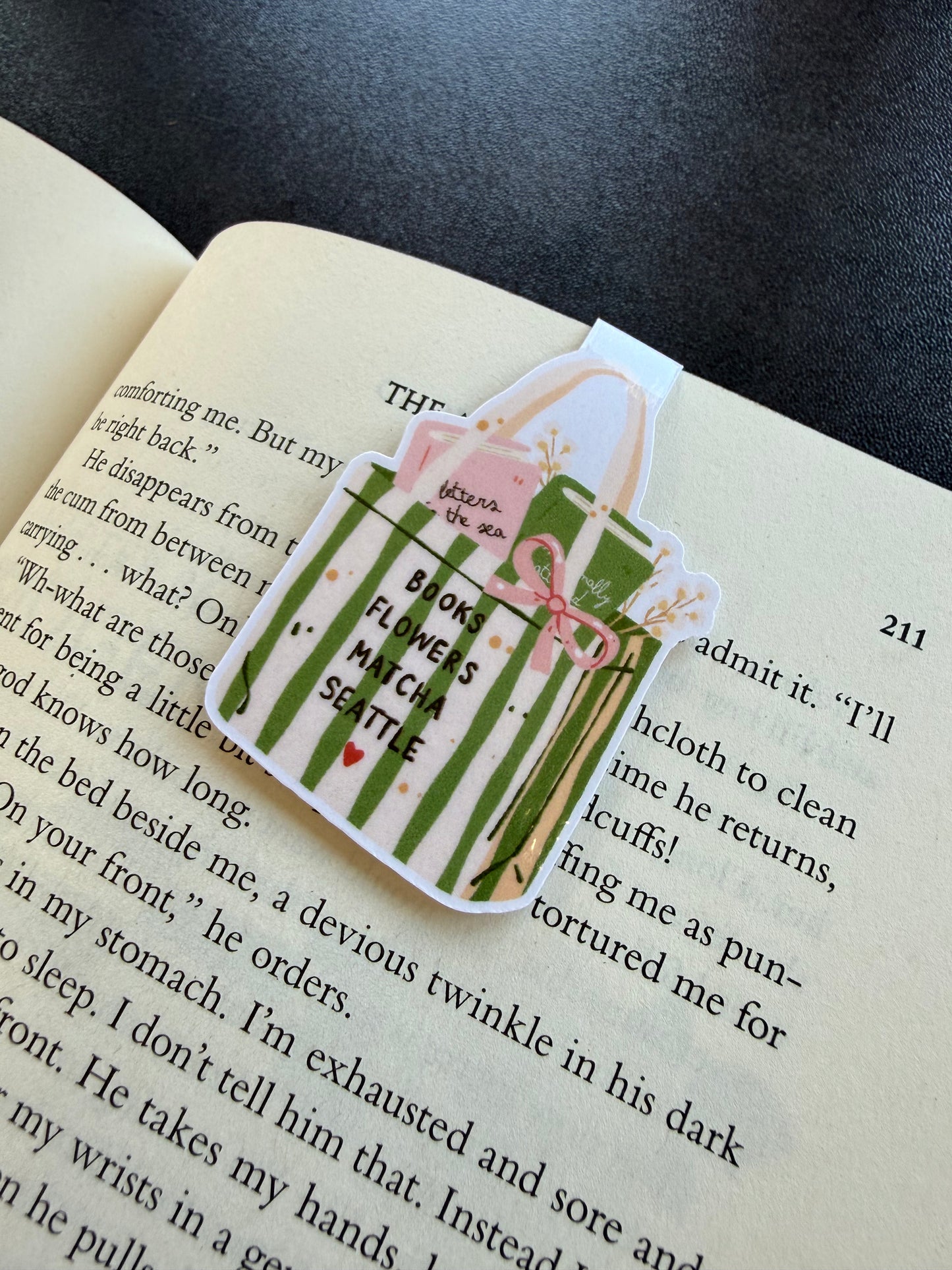 Seattle & Matcha Bag Magnetic Bookmark
