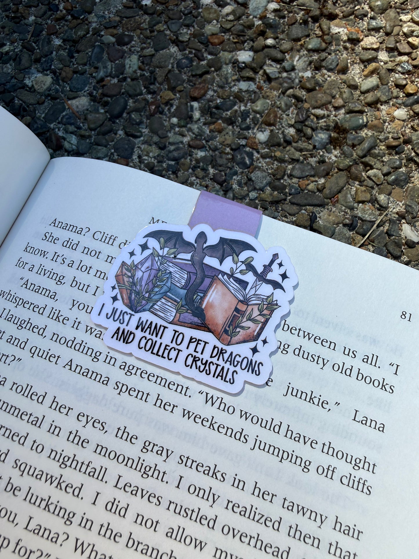 Crystals & Dragons Magnetic Bookmark