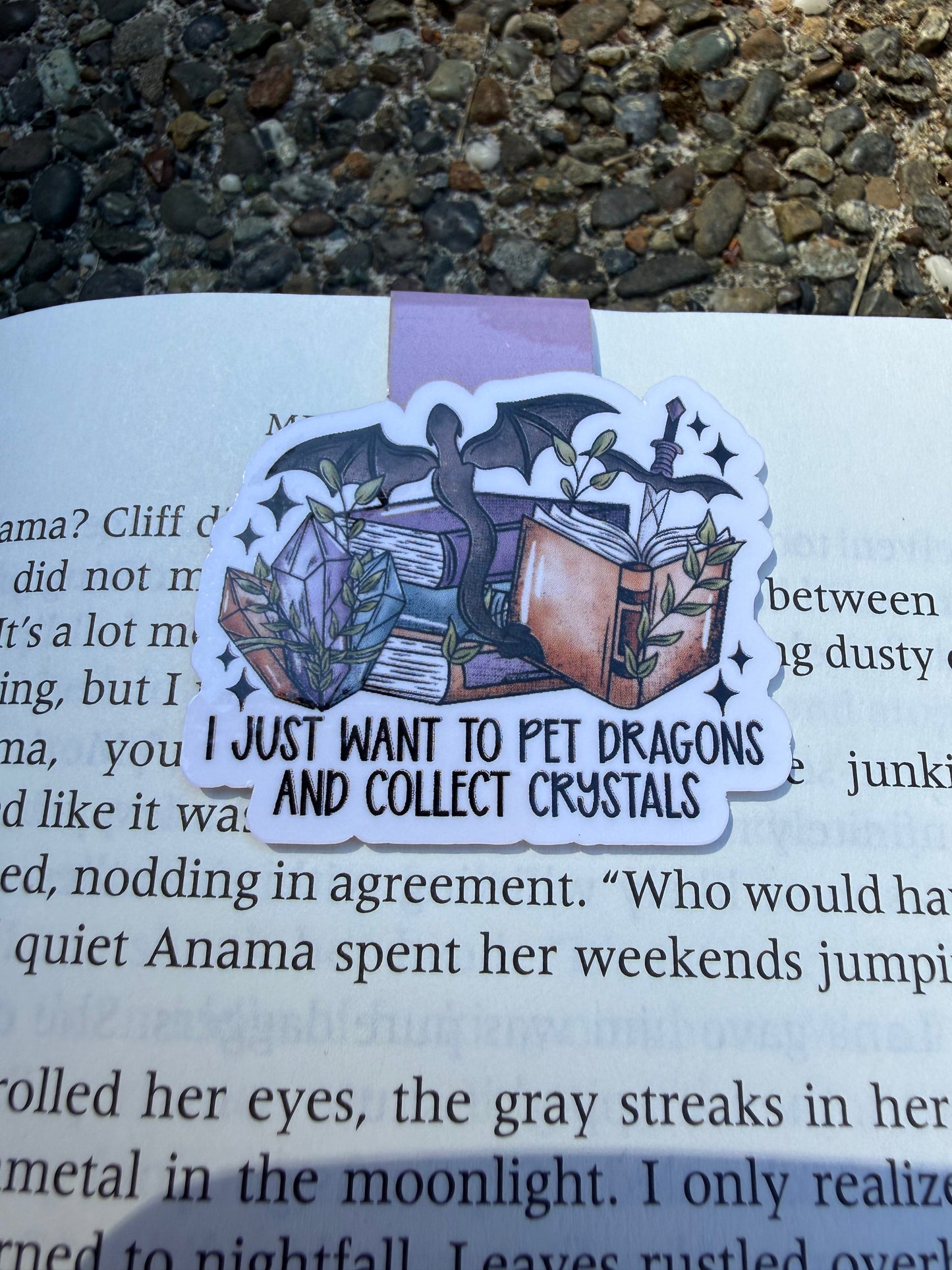 Crystals & Dragons Magnetic Bookmark