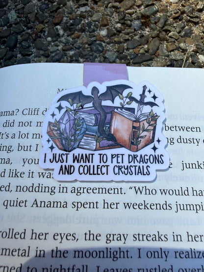 Crystals & Dragons Magnetic Bookmark