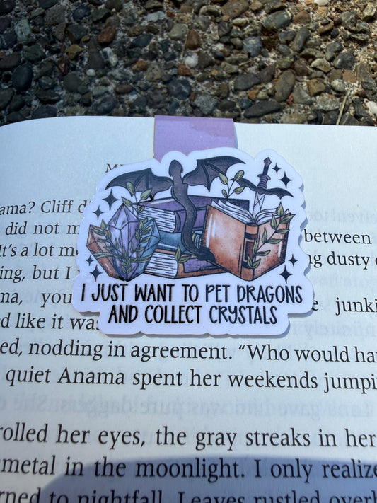 Crystals & Dragons Magnetic Bookmark