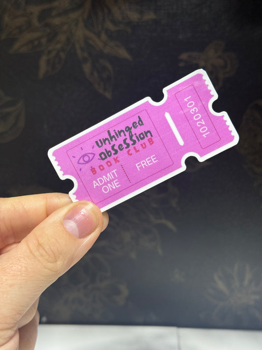 Unhinged ticket sticker