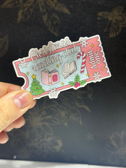 Christmas reading sticker