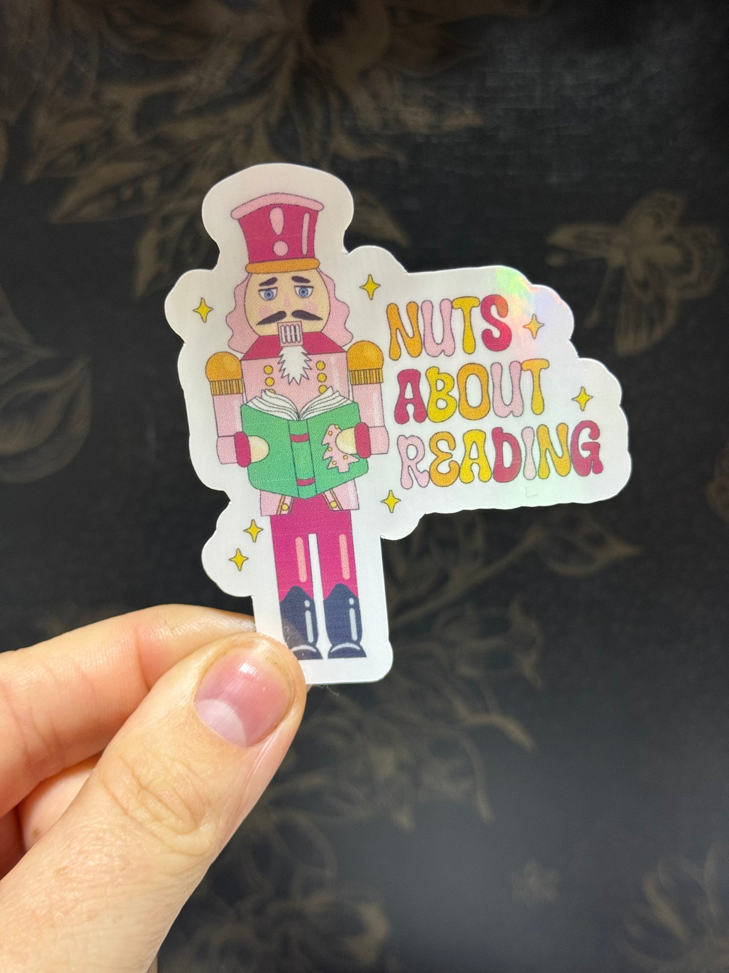 Nuts about reading sticker