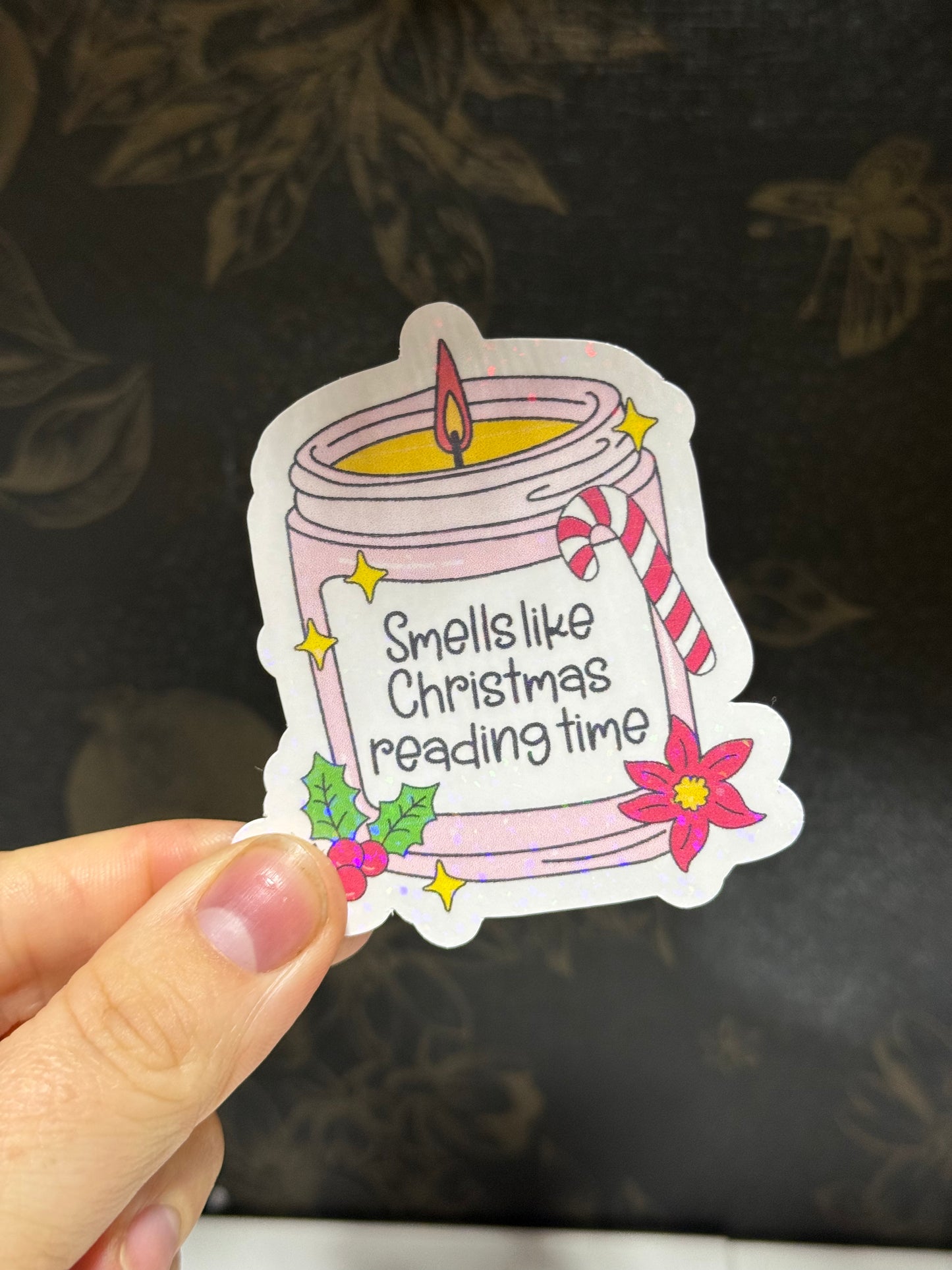 Smells like christmas reading sticker
