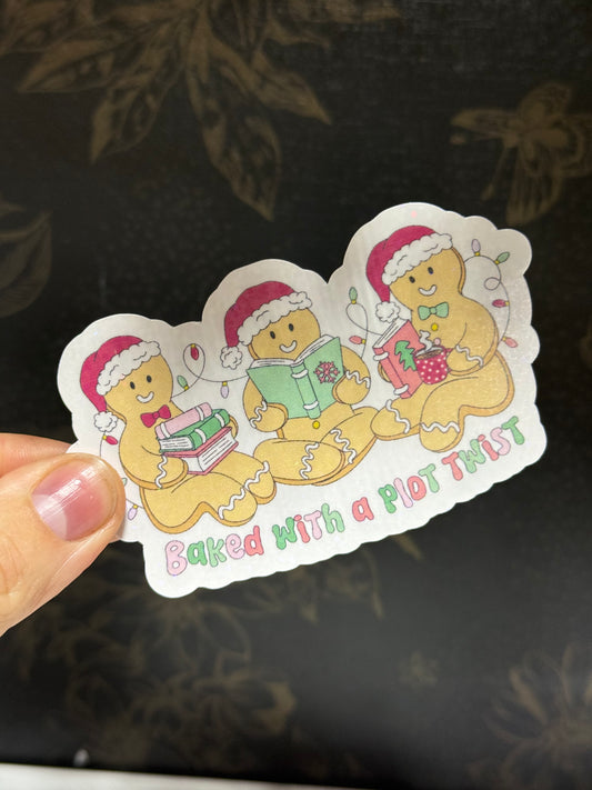 baked with a plot twist sticker