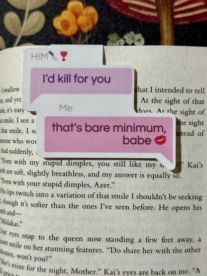 Bare minimum magnetic bookmark
