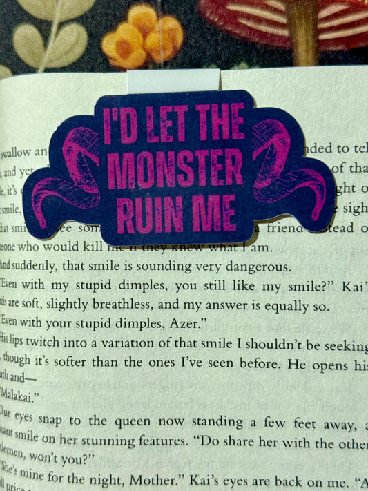 Ruin me magnetic bookmark
