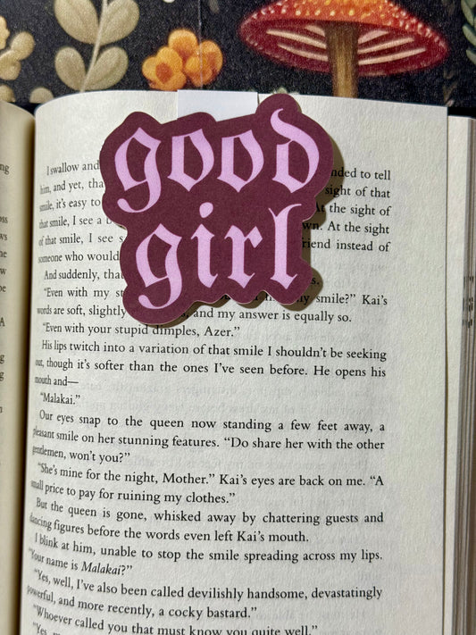 Good girl magnetic bookmark