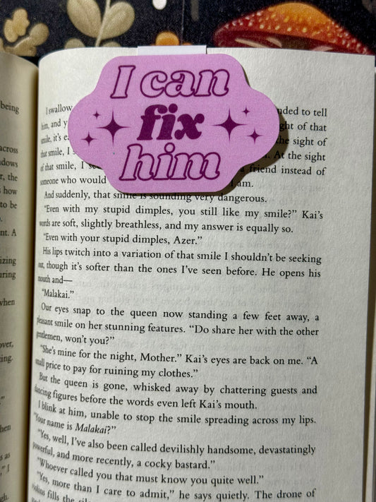 Fix him magnetic bookmark
