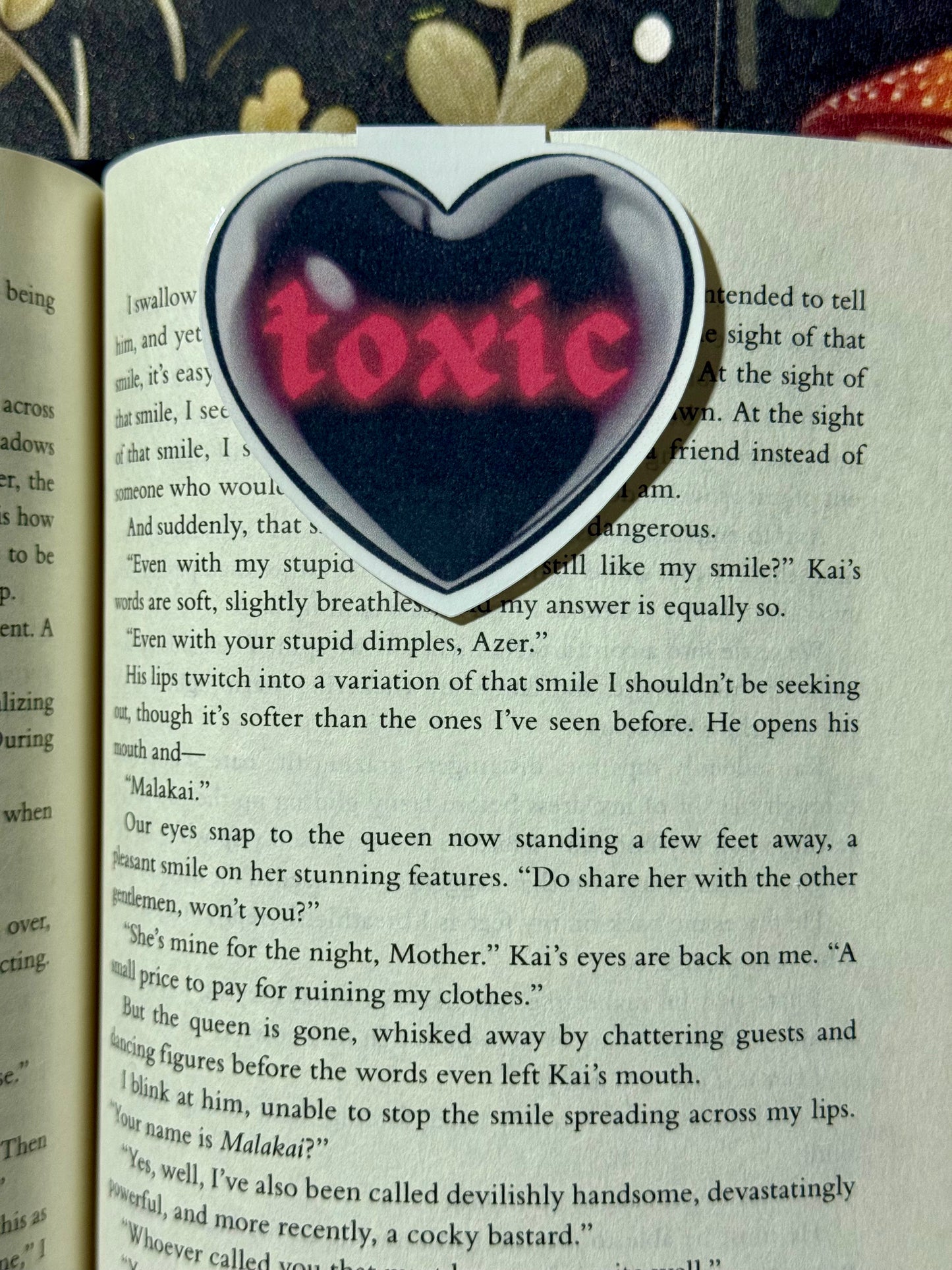 Toxic magnetic bookmark