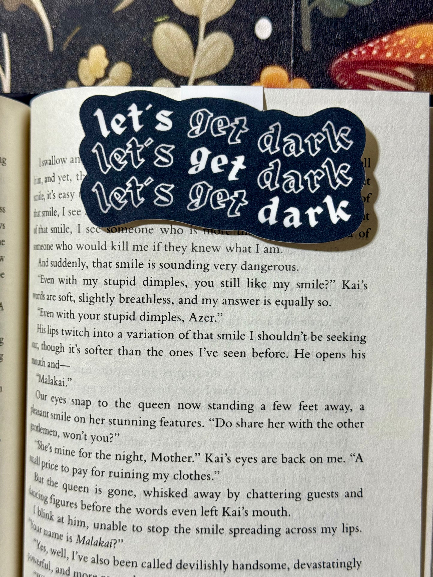 Lets get dark magnetic bookmark