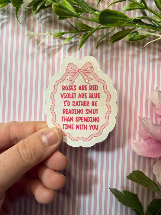 Roses are red sticker